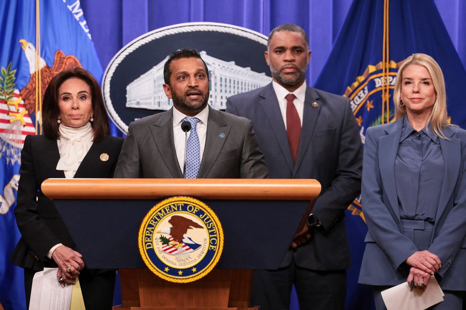 FBI director Kash Patel speaks at a press conference following the arrest in the DC pipe-bomber investigation. Photo: Reuters